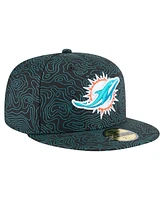 New Era Men's Black Miami Dolphins Geo 59FIFTY Fitted Hat