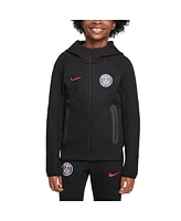 Nike Big Boys and Girls Black Paris Saint-Germain Tech Full-Zip Fleece Jacket