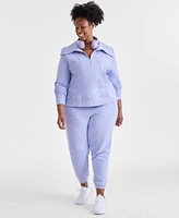 Ideology Plus Size Quarter Zip Sweatshirt Joggers Exclusively At Macys