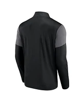 Fanatics Men's Black Pittsburgh Penguins Logo Quarter-Zip Top