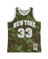 Mitchell & Ness Men's Patrick Ewing Camo New York Knicks Hardwood Classics 1991/92 Ghost Green Swingman Jersey