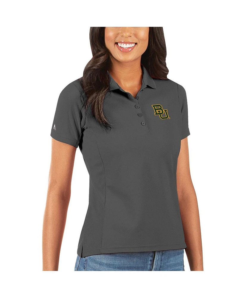 Antigua Women's Charcoal Baylor Bears Legacy Pique Polo