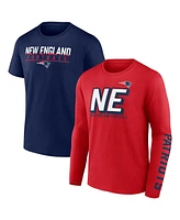 Fanatics Men's Red/Navy New England Patriots Two-Pack T-Shirt Combo Set