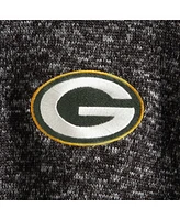 Antigua Men's Heather Black Green Bay Packers Fortune Quarter-Zip Pullover Jacket