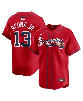 Nike Men's Ronald Acuna Jr. Red Atlanta Braves Alternate Limited Player Jersey