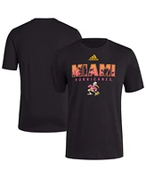 Adidas Men's Black Miami Hurricanes Hero Fan Fresh T-Shirt