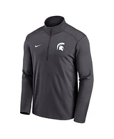 Nike Men's Anthracite Michigan State Spartans Primetime Pacer Performance Half-Zip Top