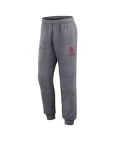 Jordan Men's Heather Gray Oklahoma Sooners Primetime Club Fleece Jogger Pants