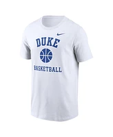 Nike Men's White Duke Blue Devils Basketball Icon T-Shirt