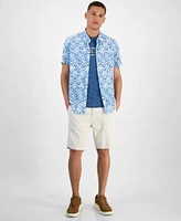 Guess Mens Printed Shirt Logo T Shirt Shorts