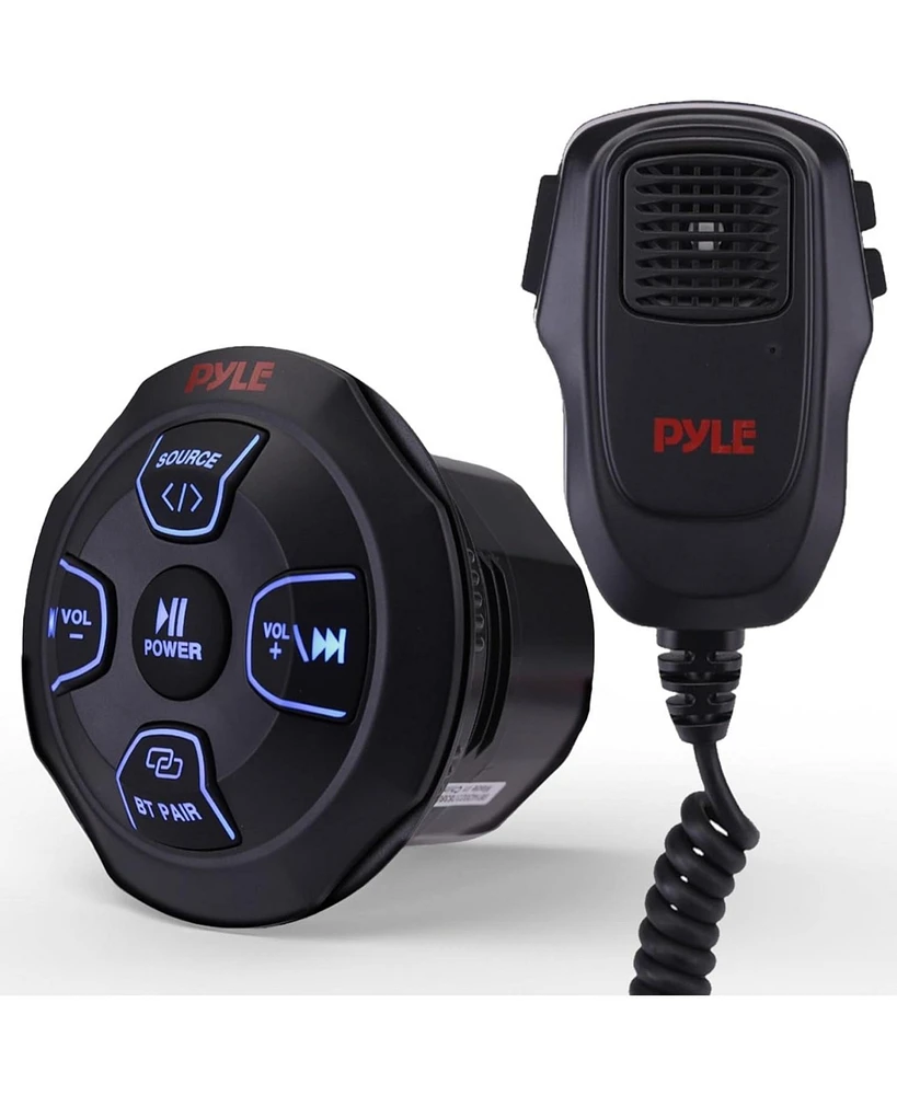 Pyle Amplified Wireless Bt Audio Controller Kit with Microphone, Waterproof