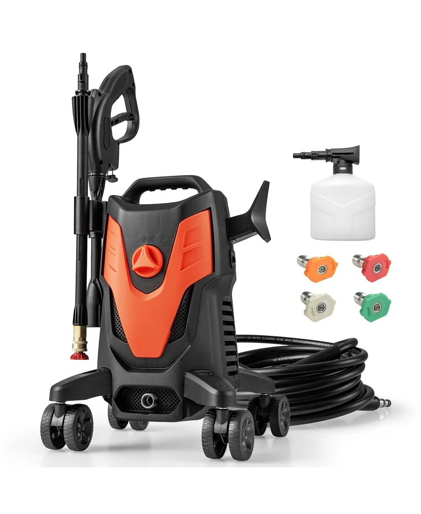 Mecale 2400 Psi Electric Pressure Washer with 4 Universal Wheels