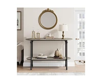 gaomon Entryway Table, 43.3" Console Table with Storage, 2 Tier Sofa Table with Metal Frame and Mdf, Behind Couch Table for Living Room, Hallway