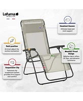 Lafuma R-Clip Batyline Iso Relaxation 0 Gravity Outdoor Lounge Recliner, Seigle