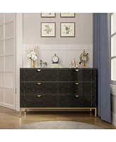 Boyel Living Wooden 6-Drawer Storage Cabinet Table