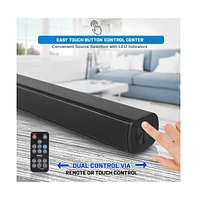Pyle Wave Base Bluetooth Soundbar Speaker System With Remote, Aux, Optical Input