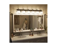 gaomon Modern Crystal Bathroom Vanity Lights Black Bathroom Light Fixtures Crystal Vanity Shower Lights Over Mirror