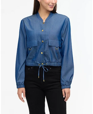 Ellen Tracy Women s Tencel Bomber Jacket