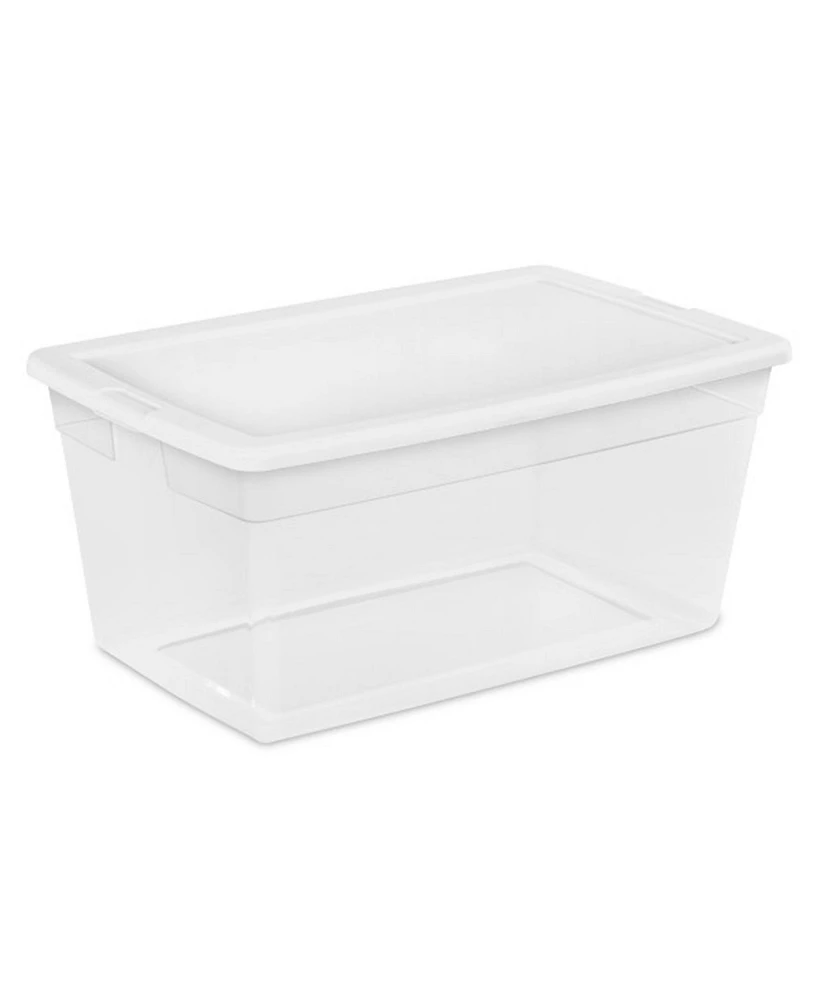 Sterilite 90 Quart Storage Box Container with Clear Base & White Lid