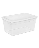 Sterilite 90 Quart Storage Box Container with Clear Base & White Lid