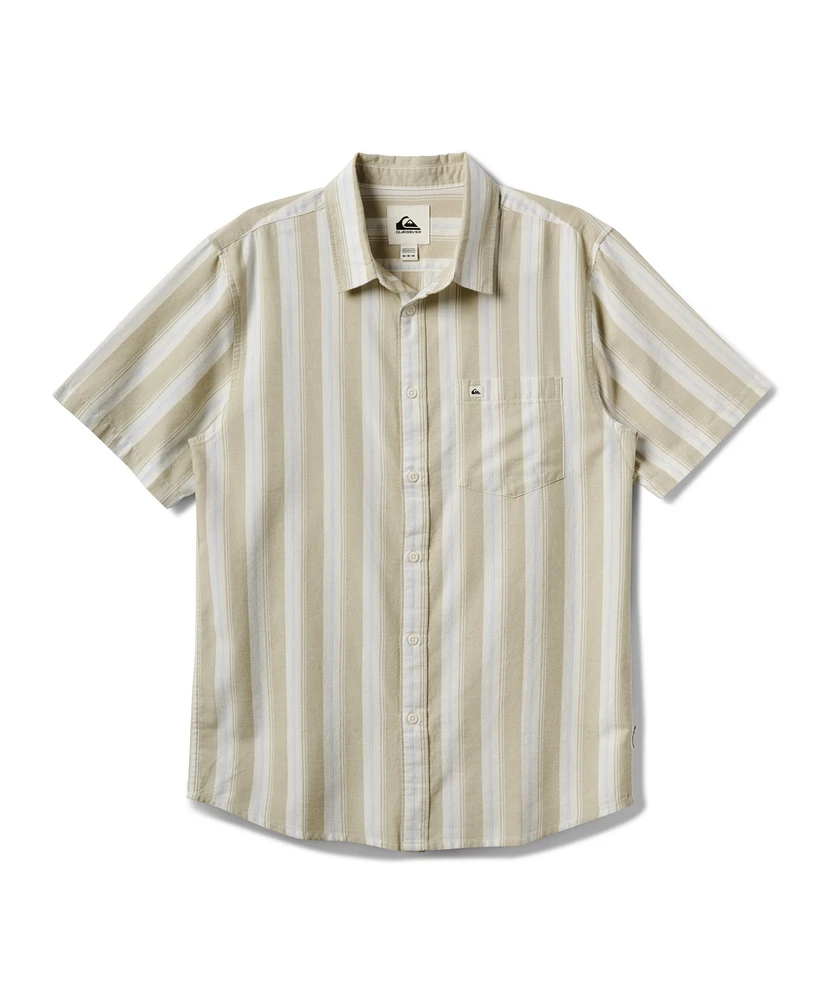 Quiksilver Men's Oxford Stripe Classic Short Sleeve Shirt