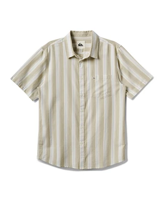 Quiksilver Men's Oxford Stripe Classic Short Sleeve Shirt