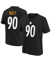 Nike Big Boys and Girls T.j. Watt Black Pittsburgh Steelers Player Name Number T-Shirt