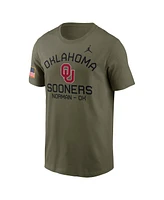 Jordan Men's Olive Oklahoma Sooners 2024 Military Appreciation Performance T-Shirt