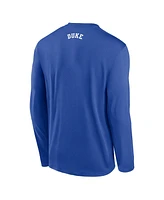 Nike Men's Royal Duke Blue Devils On-Court Basketball Shootaround Performance Long Sleeve T-Shirt