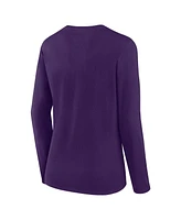 Logo Athletic Women's Purple Baltimore Ravens Grip Long Sleeve T-Shirt