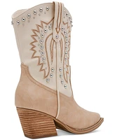 Dv Dolce Vita Women's Aledo Contrast Stitch Studded Cowboy Boots