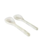 Godinger Lucente Resin Matte Salad Server Set