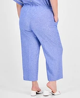 Anne Klein Plus Wide-Leg High-Rise Pants