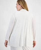 Anne Klein Plus Sequin Cardigan