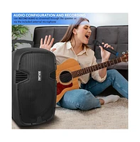 Pyle Portable Bluetooth Pa Speaker System with Rechargeable Battery, Uhf Microphones, MP3/Usb/Sd Readers, Fm Radio, 12” Subwoofer (1000W)