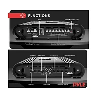 Pyle 4-Channel Bridgeable Mosfet Car Amplifier, 2000 Watts