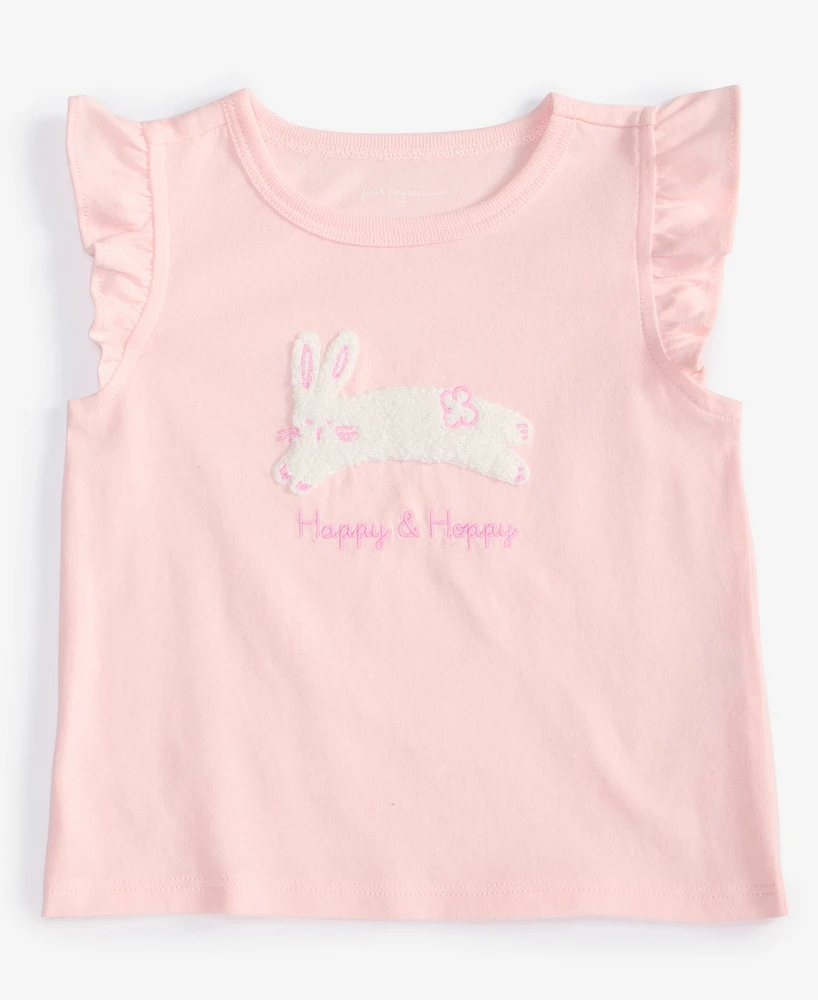 First Impressions Baby Girls Happy & Hoppy Flutter-Sleeve T-Shirt, Exclusively at Macy's