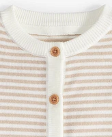 First Impressions Baby Striped Cotton Cardigan, Exclusively at Macy's