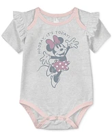 Disney Baby Minnie Mouse Bib, Short-Sleeve Bodysuit & Pants, 3-Piece Set