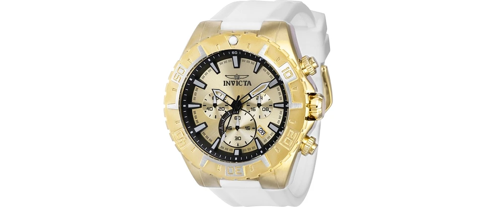 Invicta Men's 37636 Aviator Quartz Chronograph Gold Dial Watch