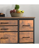 gaomon Dresser for Bedroom 55''Tv Stand with Power Outlet & Led Wide Dresser with 10 Large Drawers