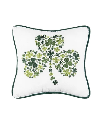 C&F Home 10" x 10" Irish Shamrock Embroidered Small Petite Throw Pillow St. Patrick's Day Themed