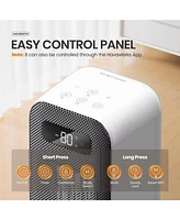 Morento Smart Space Heater, 1500W Electric Heater with Wi-Fi & Voice Control, Portable Heaters with Thermostat for Indoor Use, 12H Timer, Quiet Space