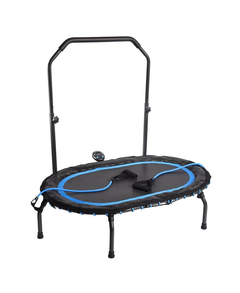 Stamina Products Stamina InTone Oval Fitness Rebounder Trampoline for Cardio with Handlebars