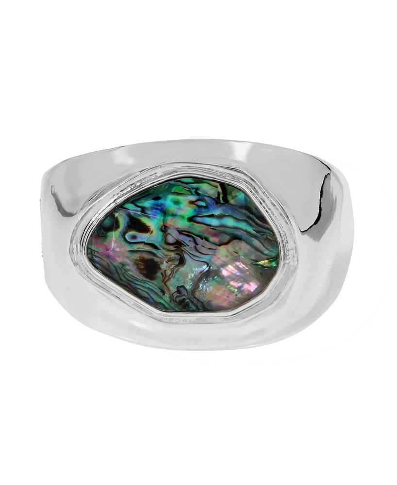 Robert Lee Morris Soho Faux Stone Abalone Gem Bangle Bracelet