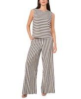 Vince Camuto Women's Striped Sleeveless Round-Neck Top