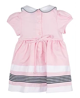 Rare Editions Baby Girl Sailor Dress with Matching Hat, 2-Piece Set