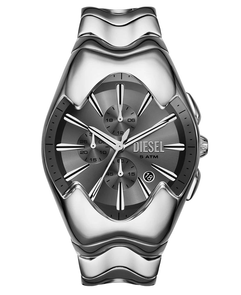 Diesel Men's Mercurial Quartz Chronograph Silver Stainless Steel Watch, 45mm