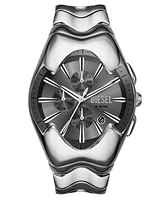 Diesel Men's Mercurial Quartz Chronograph Silver Stainless Steel Watch, 45mm