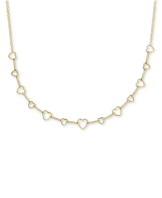 Kendra Scott 14k Gold-Plated Pave & Heart 19" Adjustable Strand Necklace